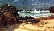 Albert Bierstadt Beach at Nassau oil
